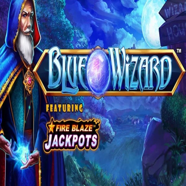 Blue Wizard Fire Blaze Jackpots game by Rarestone Gaming – logo hosted on Betista Casino
